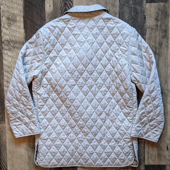 Burberry Quilted Jacket Lined Cream Medium - Picture 4 of 10